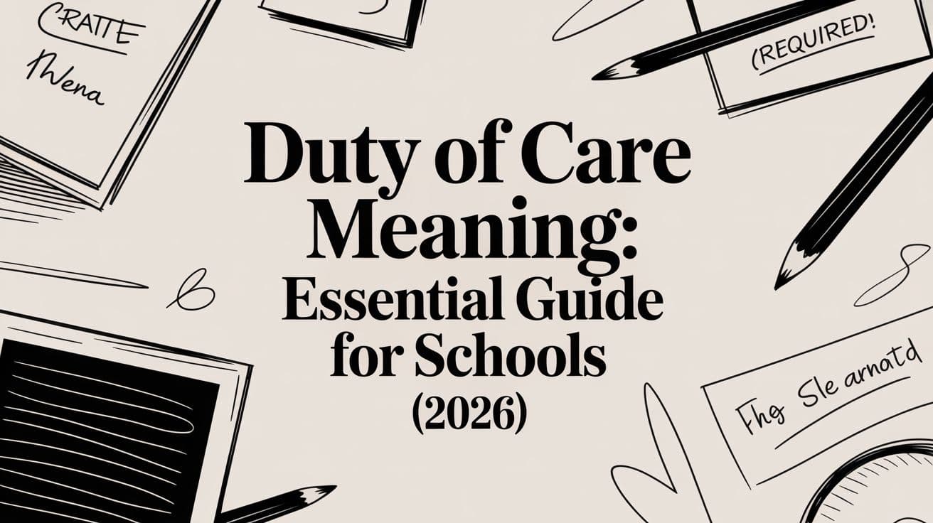 Duty of Care Meaning: Essential Guide for Schools (2026)