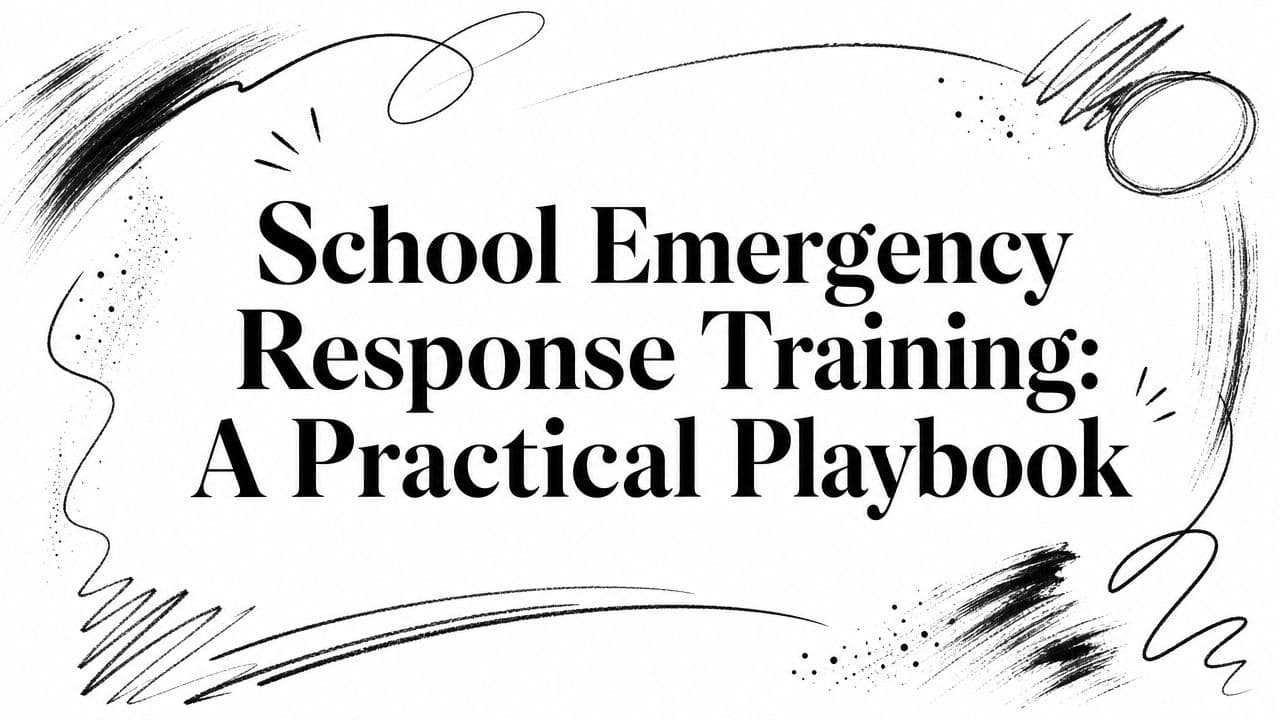 School Emergency Response Training: A Practical Playbook
